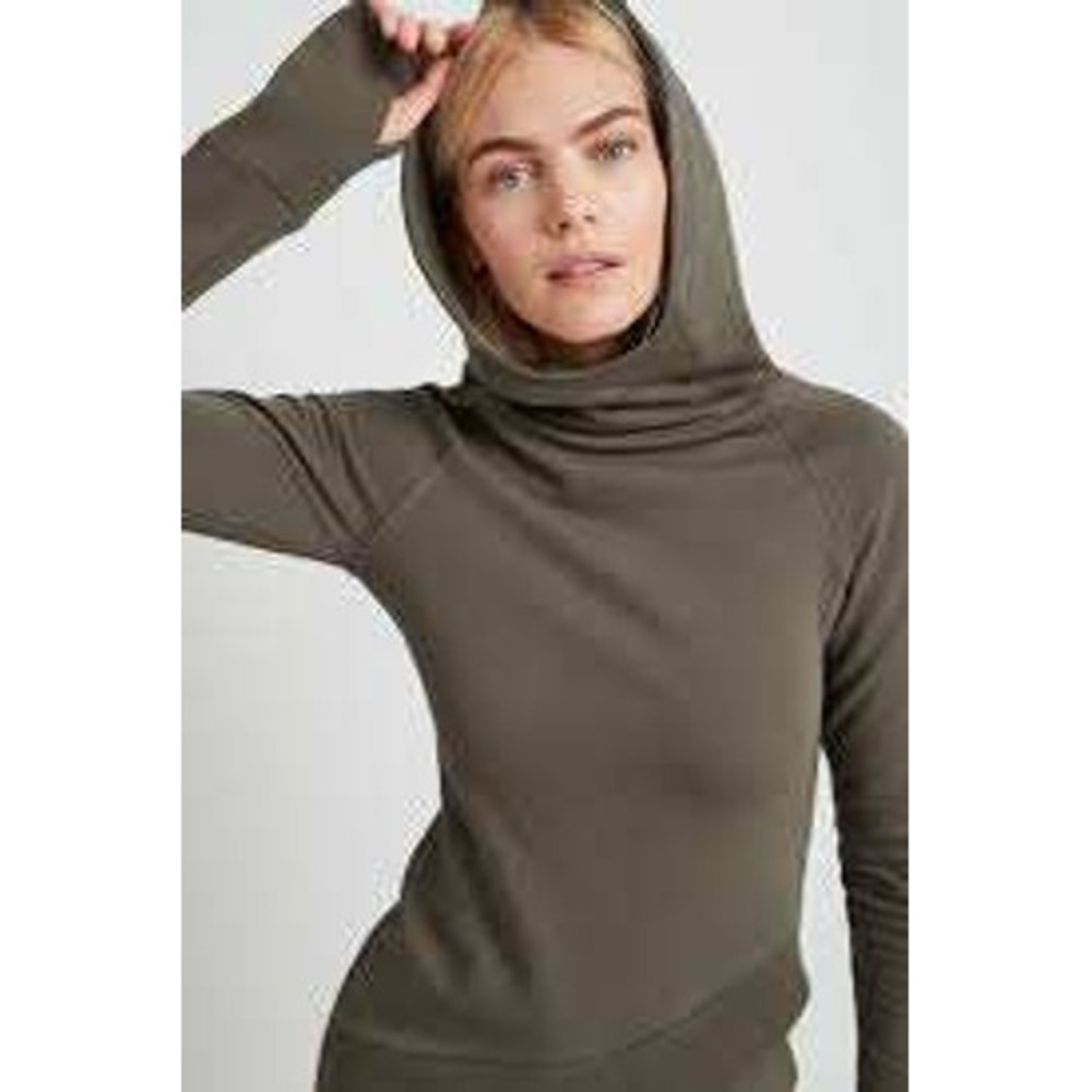 Calia Cold Weather Collection Scuba Hoodie Olive Green‎ Womens Large NWT